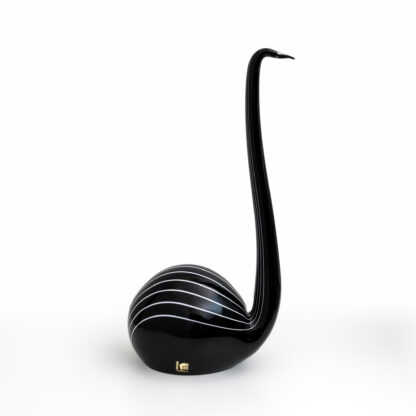 Murano glass sculpture "Black Swan", designed by Livio Seguso. Italy, 1980s - Image 2