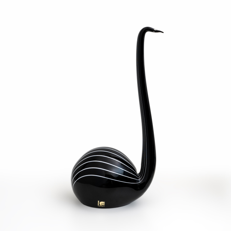 Murano glass sculpture "Black Swan", designed by Livio Seguso. Italy, 1980s - Image 2