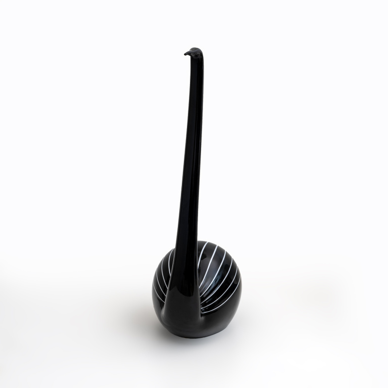 Murano glass sculpture "Black Swan", designed by Livio Seguso. Italy, 1980s - Image 6