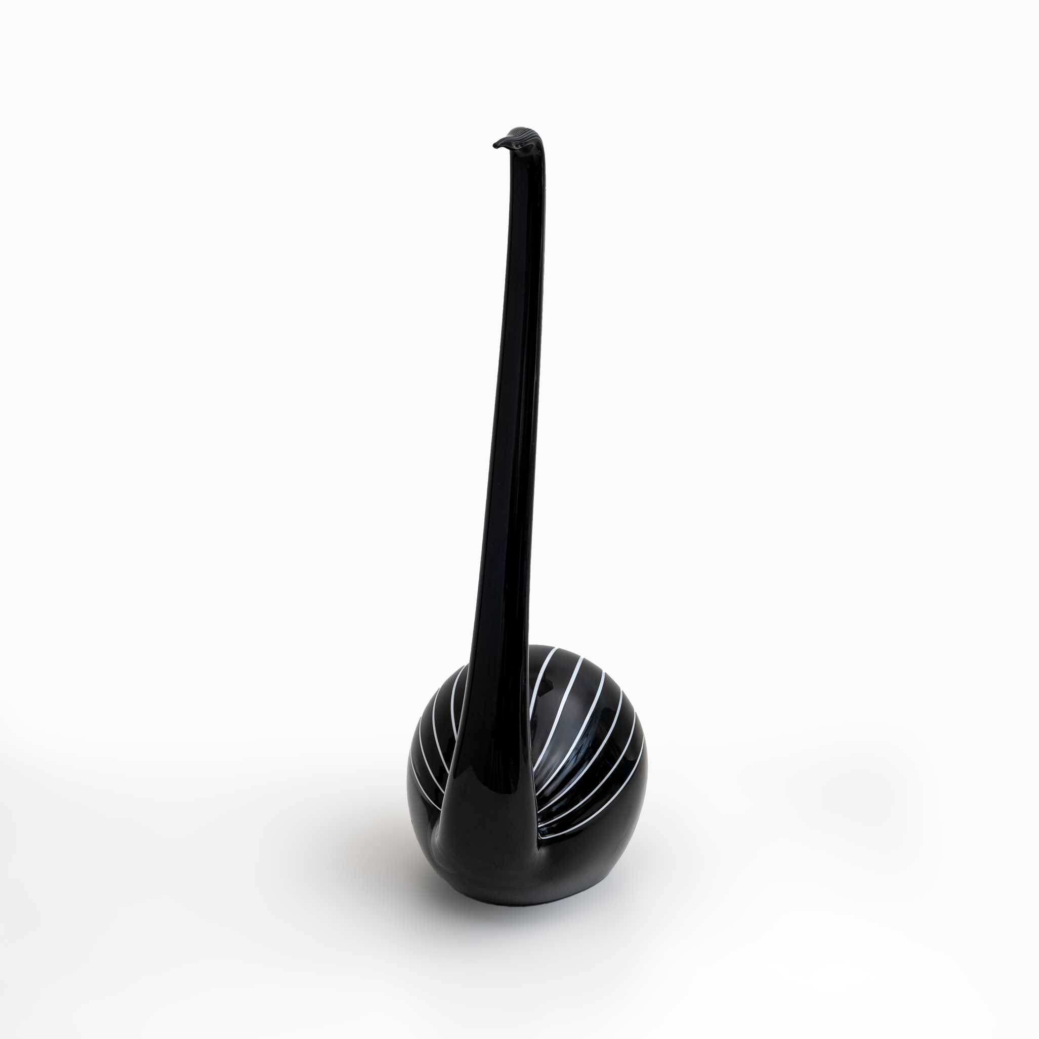 Murano glass sculpture "Black Swan", designed by Livio Seguso. Italy, 1980s