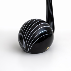 Murano glass sculpture "Black Swan", designed by Livio Seguso. Italy, 1980s