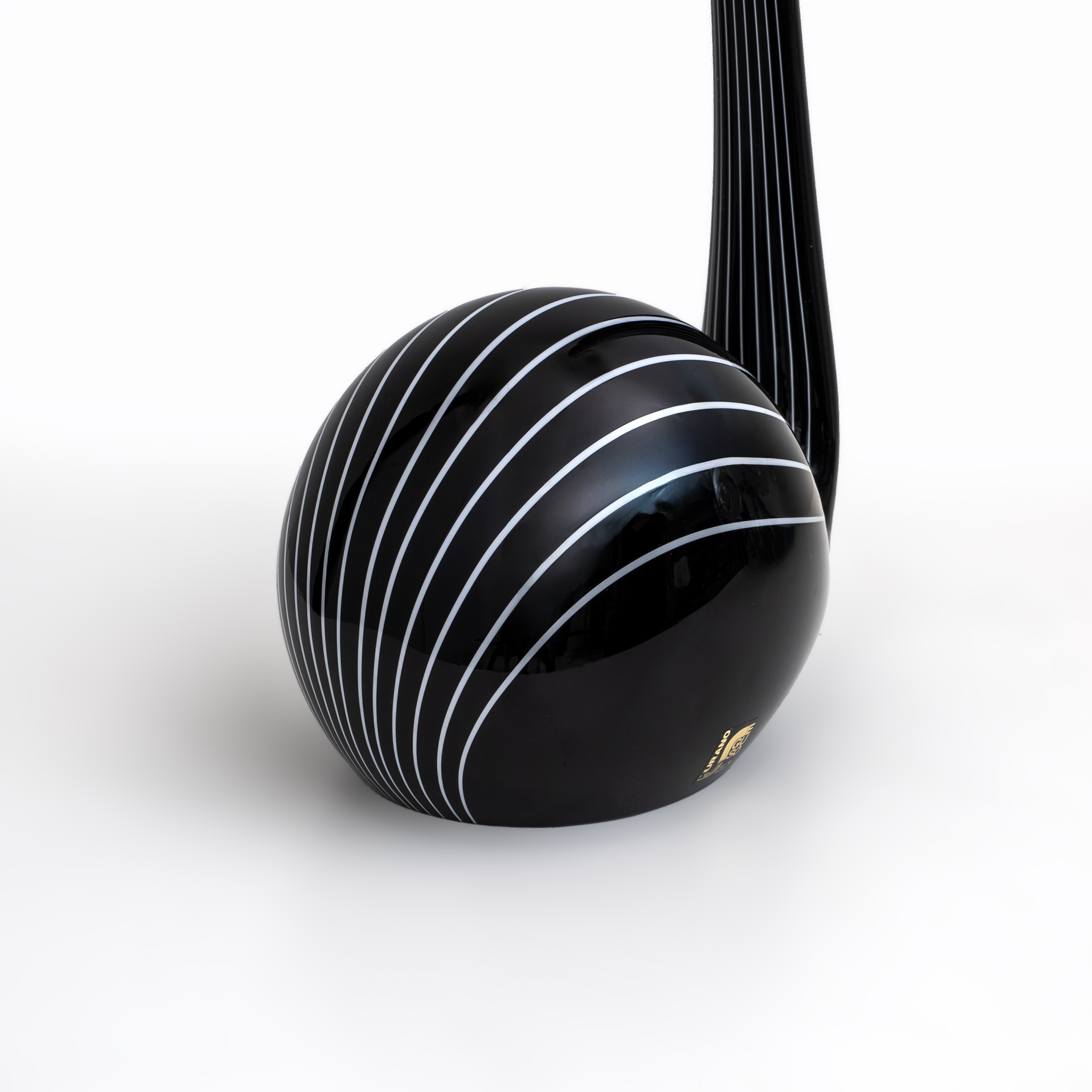 Murano glass sculpture "Black Swan", designed by Livio Seguso. Italy, 1980s