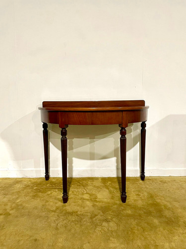 Victorian Mahogany Demi Lune Table