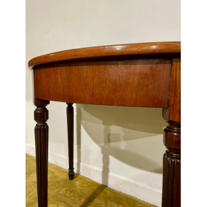 Victorian Mahogany Demi Lune Table