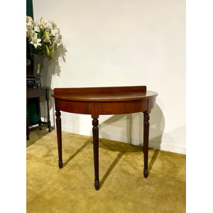 Victorian Mahogany Demi Lune Table