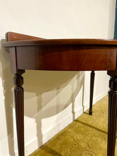 Victorian Mahogany Demi Lune Table