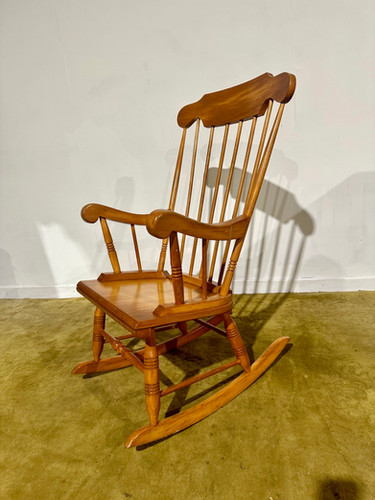 Vintage Beech Rocking Chair