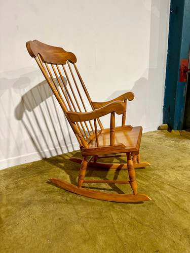 Vintage Beech Rocking Chair