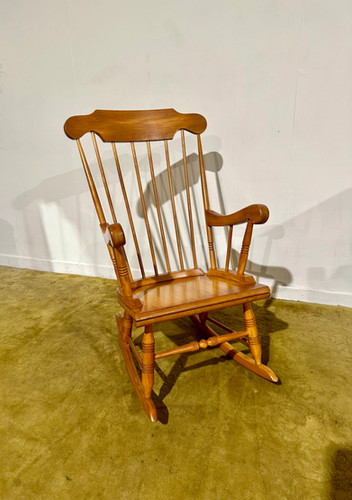 Vintage Beech Rocking Chair