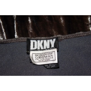 Vintage Donna Karan Silver Velvet Gown
