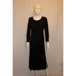 Vintage Jean Muir Mainline Black Cocktail / Dinner Dress