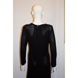 Vintage Jean Muir Mainline Black Cocktail / Dinner Dress