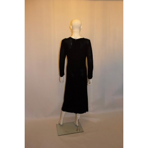 Vintage Jean Muir Mainline Black Cocktail / Dinner Dress