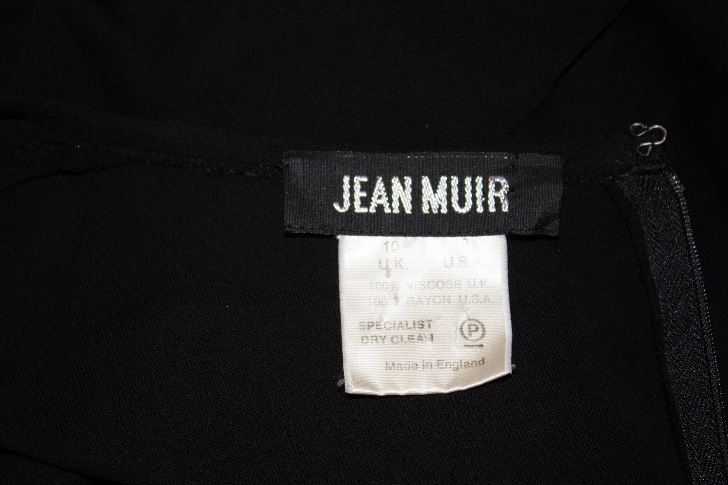 Vintage Jean Muir Mainline Black Cocktail / Dinner Dress
