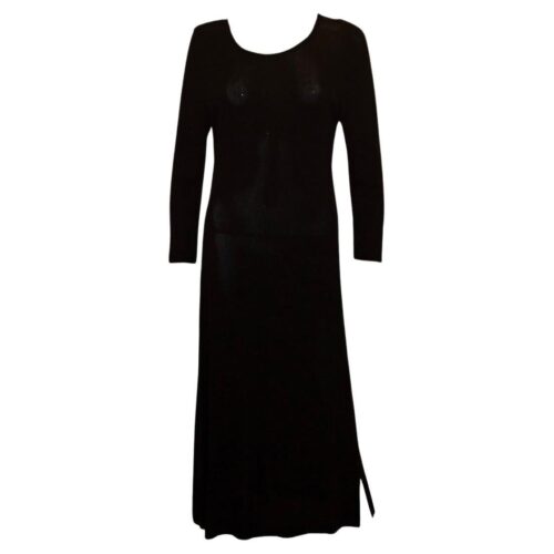 Vintage Jean Muir Mainline Black Cocktail / Dinner Dress
