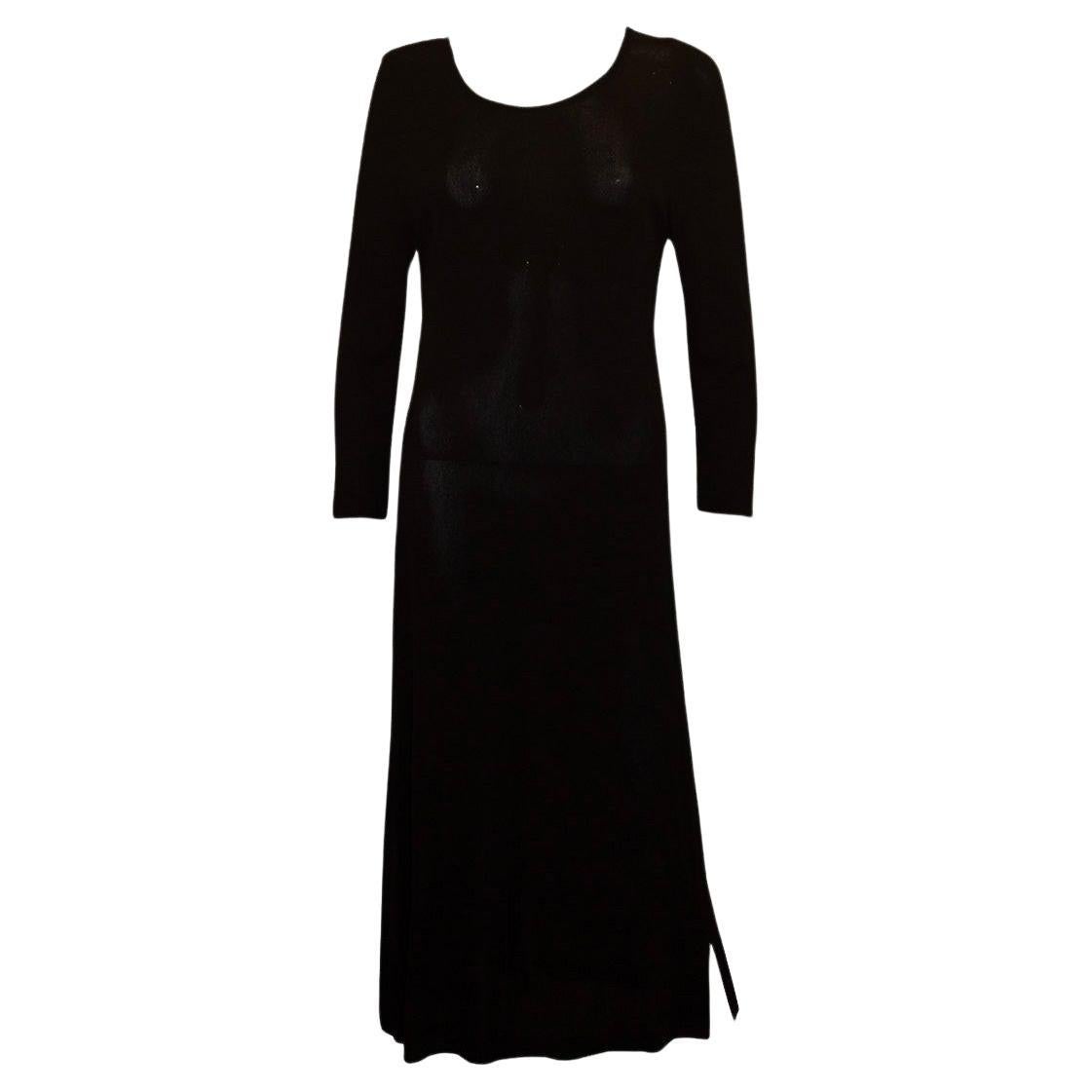 Vintage Jean Muir Mainline Black Cocktail / Dinner Dress