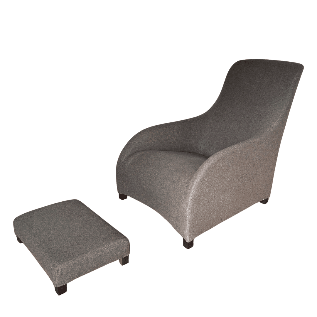 B&B Italia Maxalto Apta Kalos Armchair & Footstool by Antonio Citterio