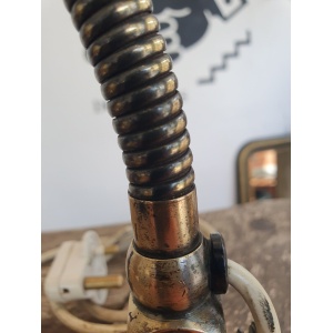 1920s Industrial Factory Machinists Lamp in Brass & Steel. Antique/Vintage/Light