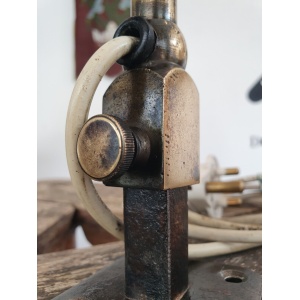 1920s Industrial Factory Machinists Lamp in Brass & Steel. Antique/Vintage/Light