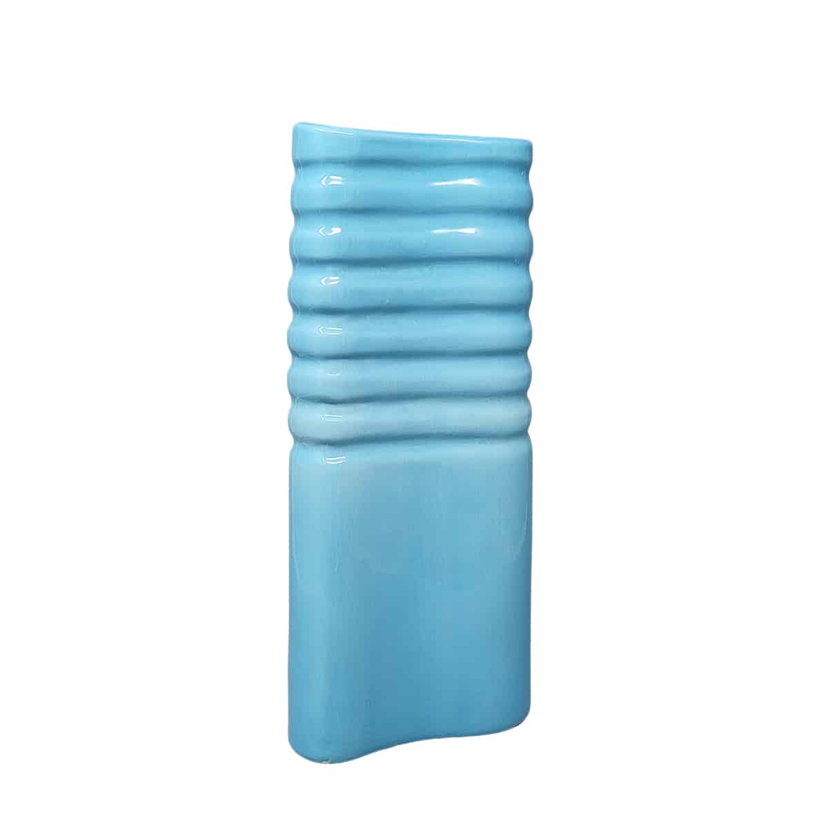 1960s Stunning Blue Vase in Laveno Ceramic. Made in Italy