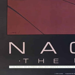 1980s Original Gorgeous Patrick Nagel "The Book" Art Poster.