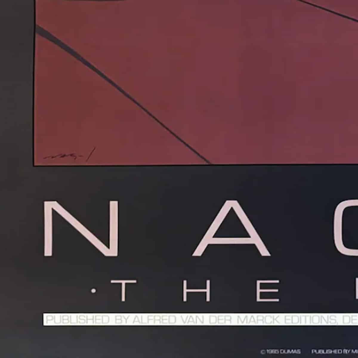 1980s Original Gorgeous Patrick Nagel "The Book" Art Poster.