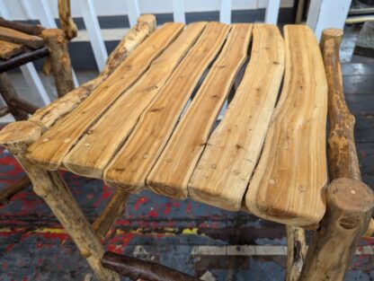 1980s Hand Crafted American Stick Chair & Table Set. Antique/Vintage/Folk Art