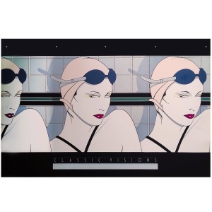 1970s Original Gorgeous Rare Patrick Nagel "Swimmers" Lithograph.