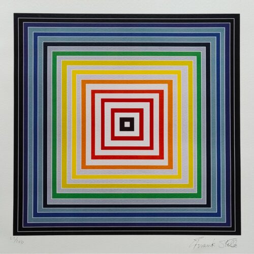 2000s Stunning Frank Stella (After) "Lettre Sur Les Aveugles" Limited Edition Lithograph by Adagp-Paris