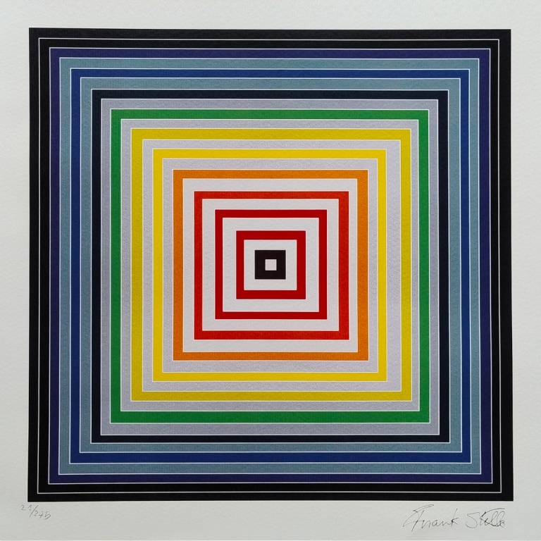 2000s Stunning Frank Stella (After) "Lettre Sur Les Aveugles" Limited Edition Lithograph by Adagp-Paris