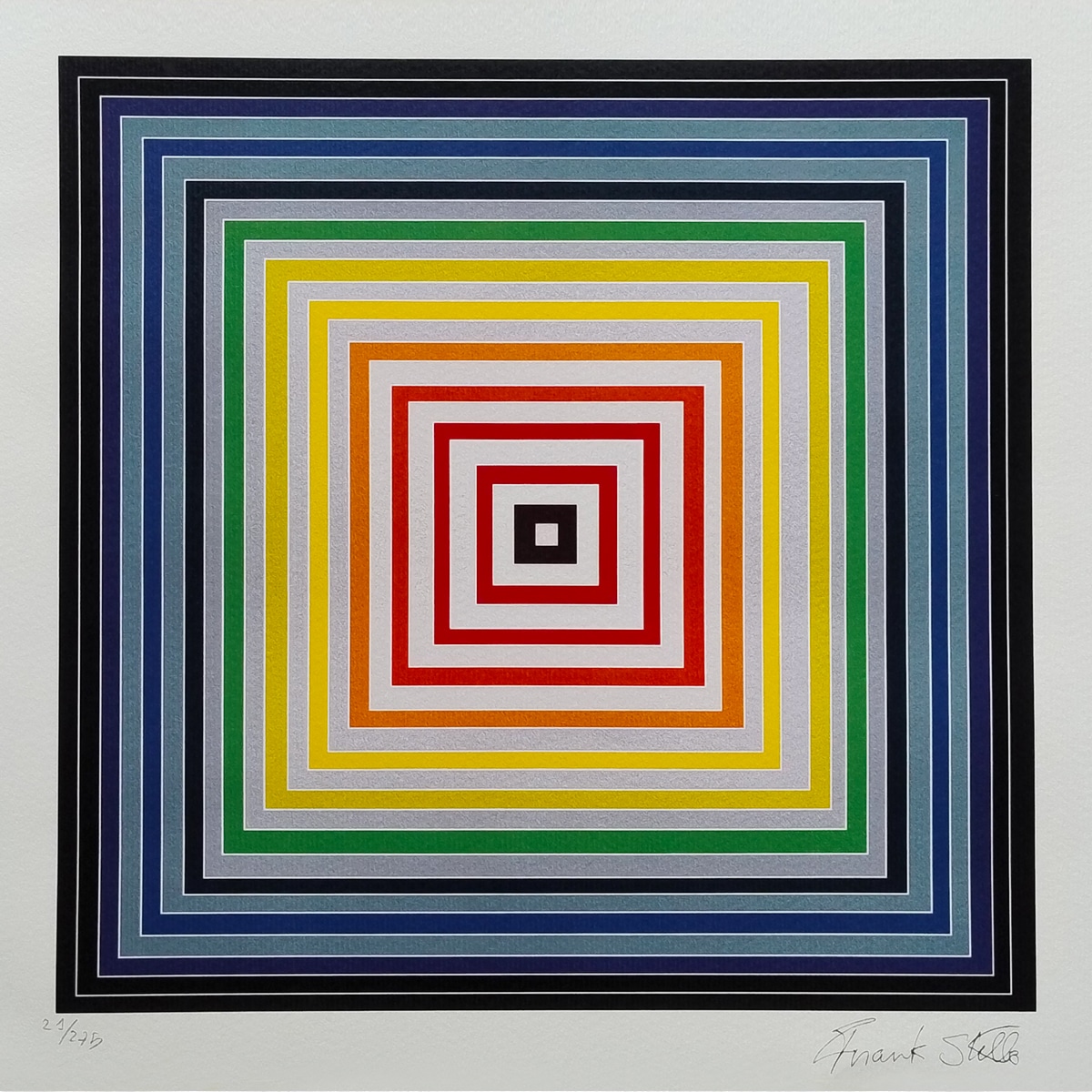 2000s Stunning Frank Stella (After) "Lettre Sur Les Aveugles" Limited Edition Lithograph by Adagp-Paris