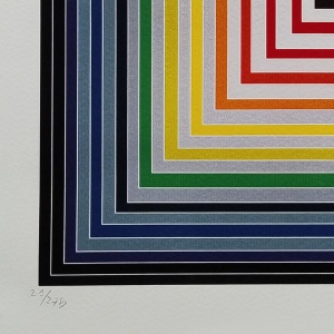 2000s Stunning Frank Stella (After) "Lettre Sur Les Aveugles" Limited Edition Lithograph by Adagp-Paris