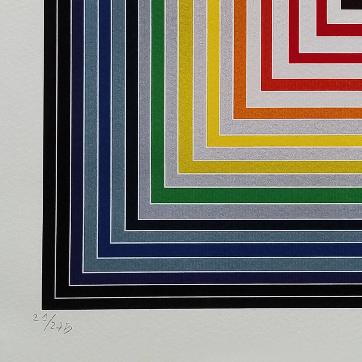 2000s Stunning Frank Stella (After) "Lettre Sur Les Aveugles" Limited Edition Lithograph by Adagp-Paris