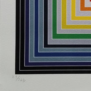 2000s Stunning Frank Stella (After) "Lettre Sur Les Aveugles" Limited Edition Lithograph by Adagp-Paris