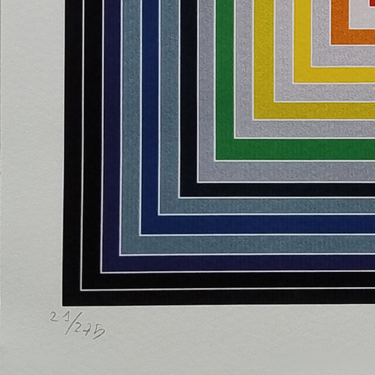 2000s Stunning Frank Stella (After) "Lettre Sur Les Aveugles" Limited Edition Lithograph by Adagp-Paris