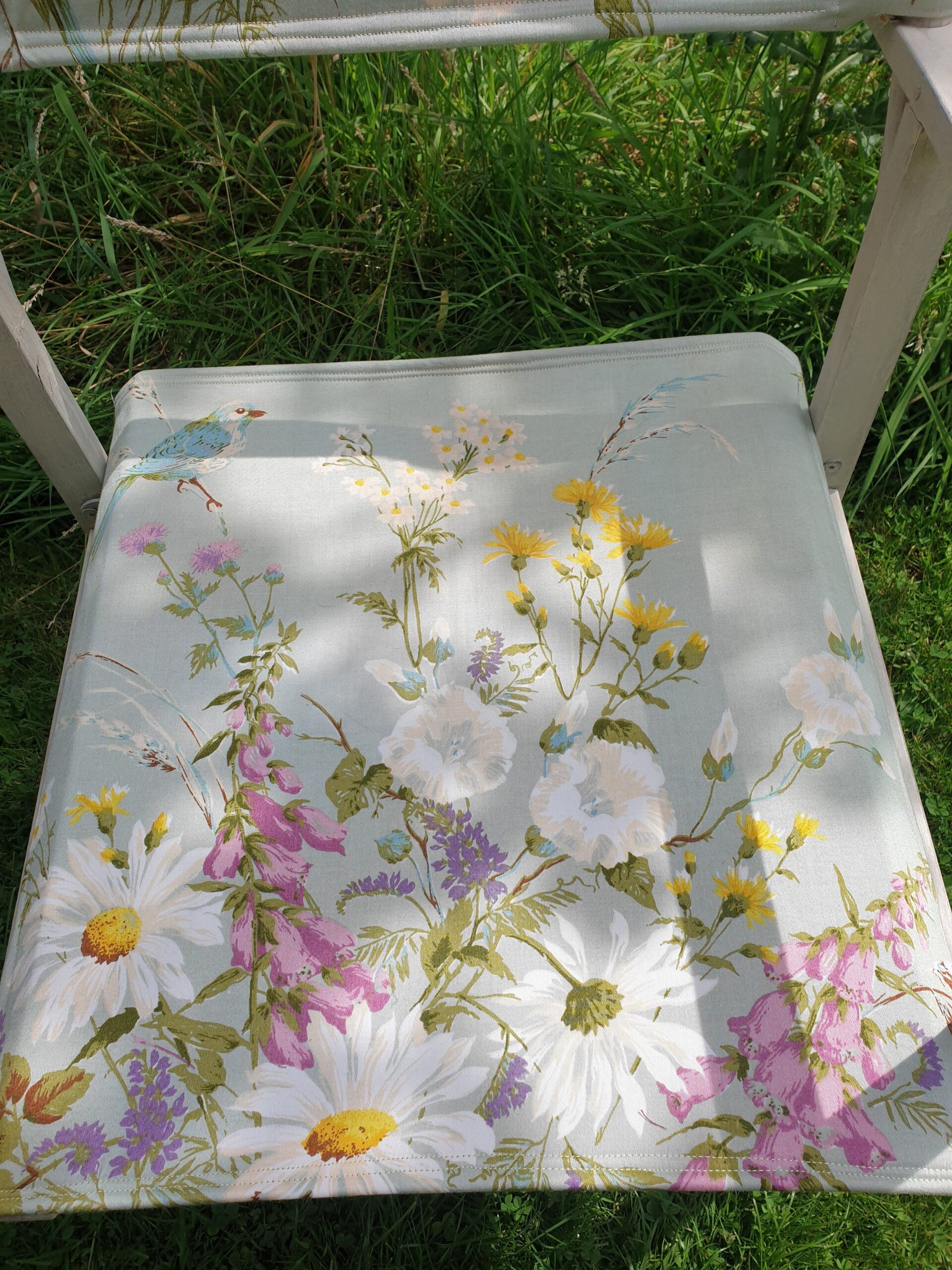 Floral folding directors chair
