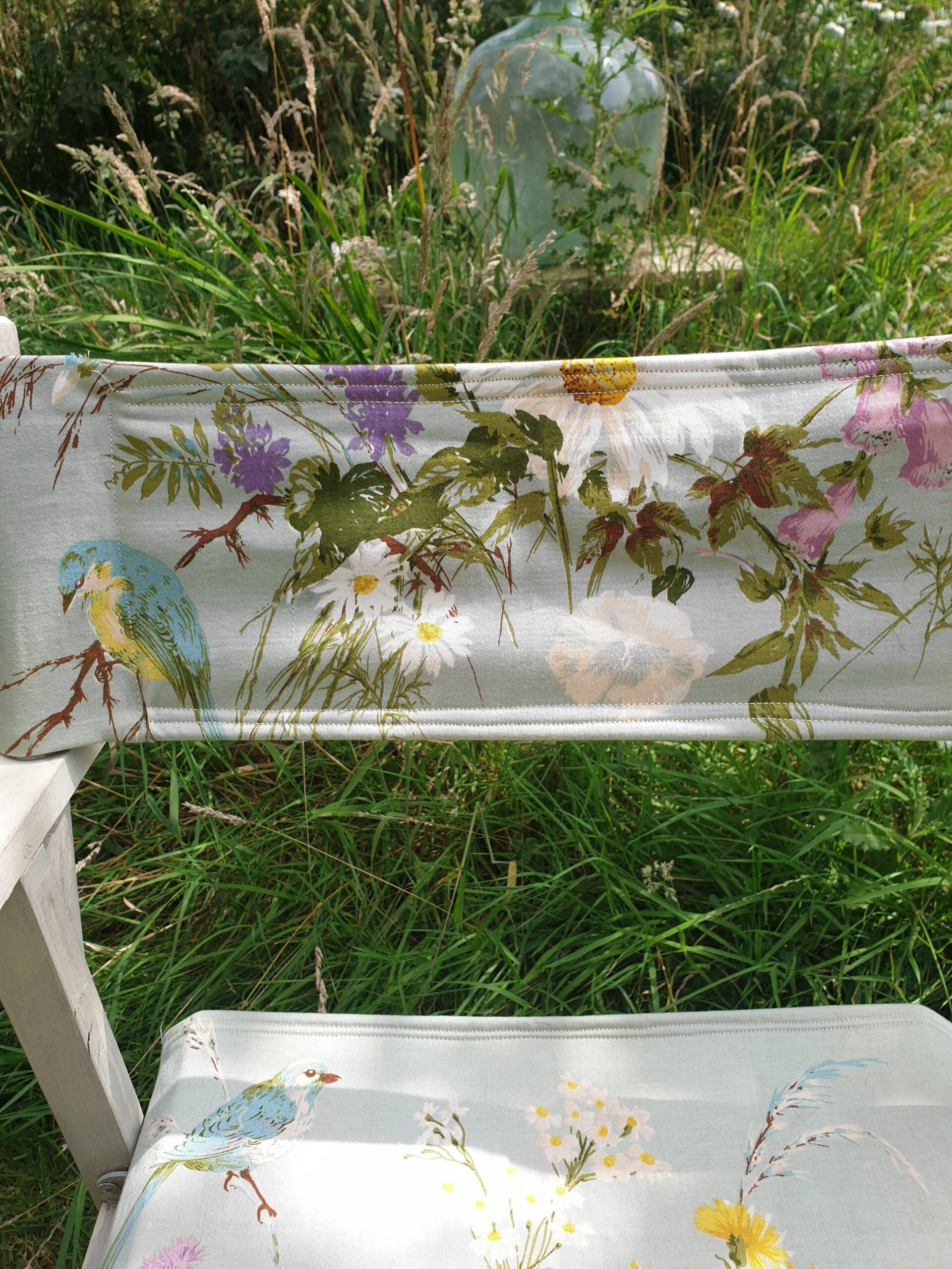 Floral folding directors chair
