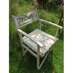Floral folding directors chair