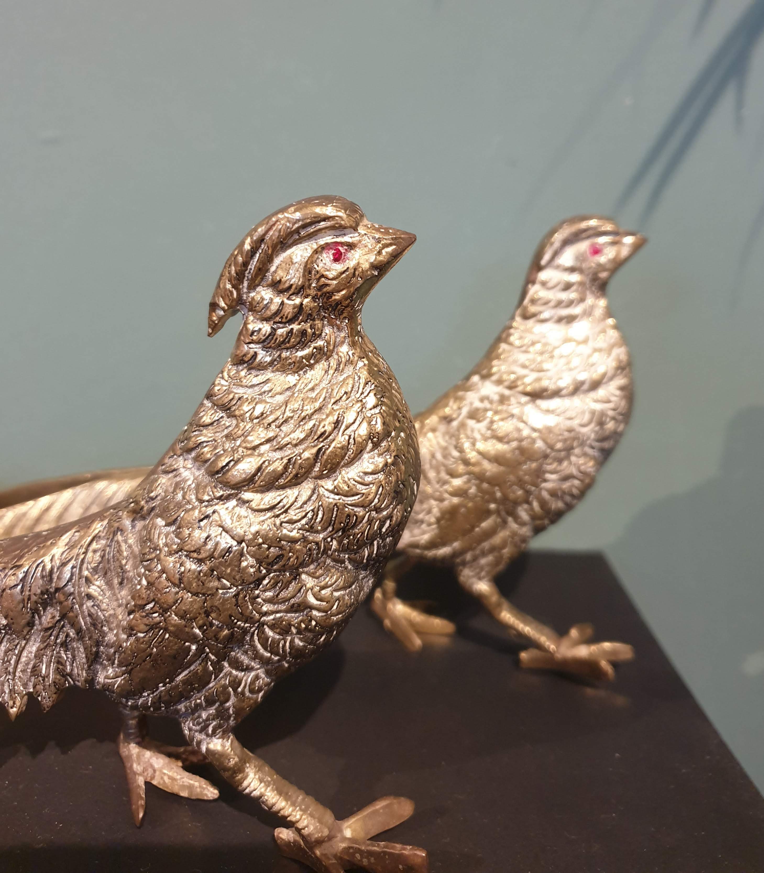 Brass golden pheasants