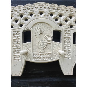 Carved wooden coat hook
