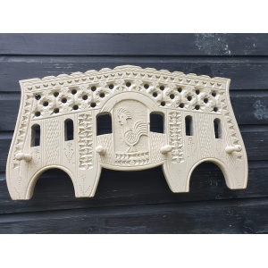 Carved wooden coat hook