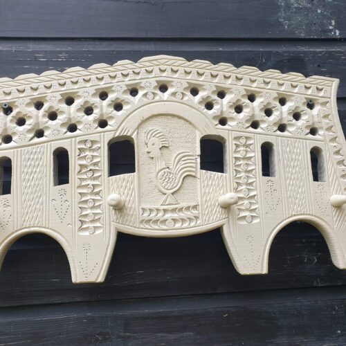 Carved wooden coat hook