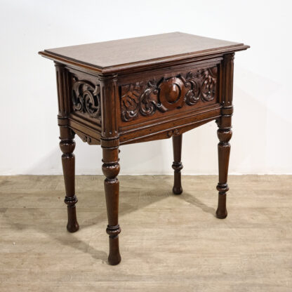 Carved Oak Box Table - Image 3