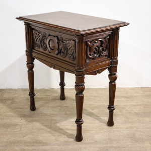 Carved Oak Box Table
