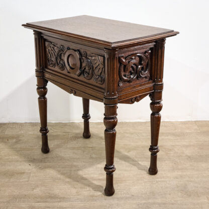 Carved Oak Box Table - Image 2