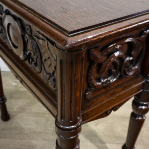 Carved Oak Box Table