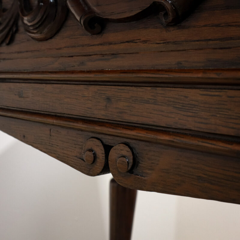 Carved Oak Box Table