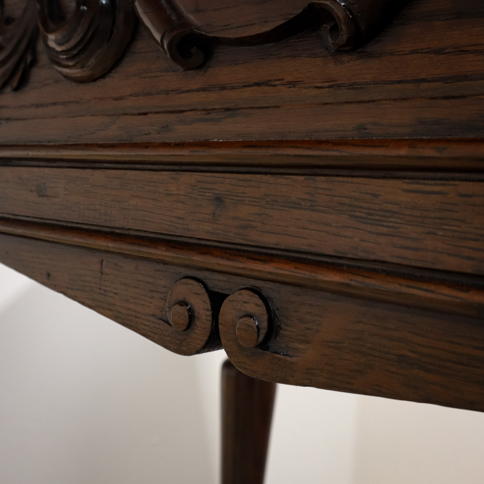 Carved Oak Box Table