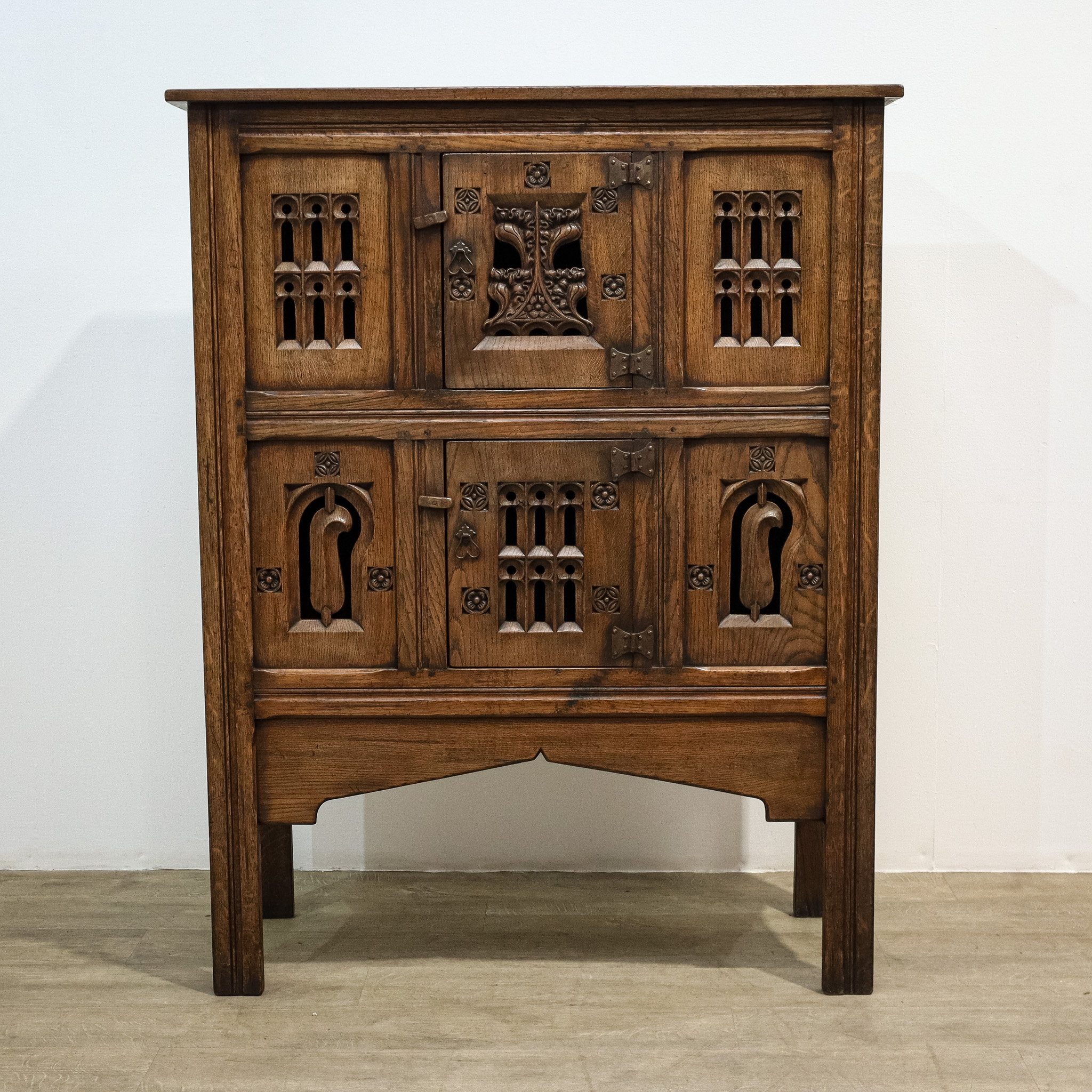 Gothic Style Oak Food Cupboard