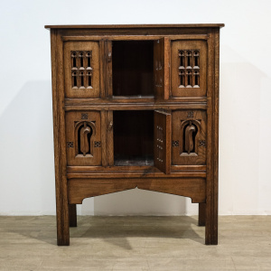 Gothic Style Oak Food Cupboard